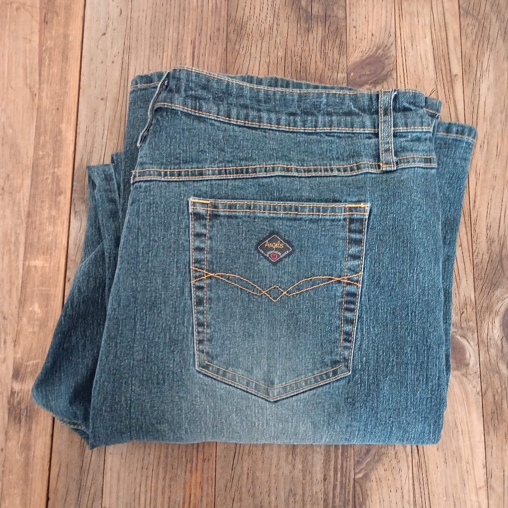 Retro angels flared boot plus size jeans